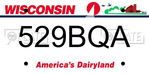 529BQA Wisconsin License Plate