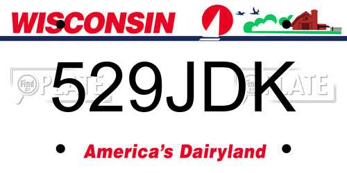 529JDK Wisconsin License Plate