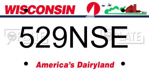 529NSE Wisconsin License Plate