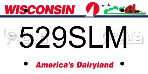 529SLM Wisconsin License Plate
