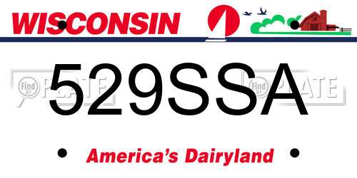 529SSA Wisconsin License Plate