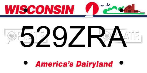 529ZRA Wisconsin License Plate