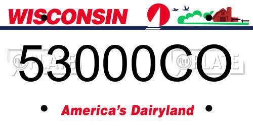 53000CO Wisconsin License Plate