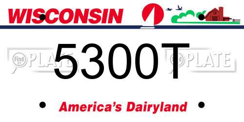 5300T Wisconsin License Plate