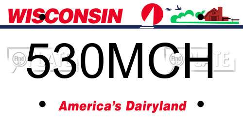 530MCH Wisconsin License Plate