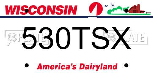530TSX Wisconsin License Plate