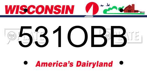 531OBB Wisconsin License Plate