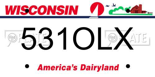 531OLX Wisconsin License Plate