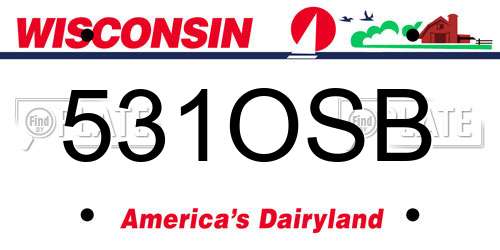 531OSB Wisconsin License Plate