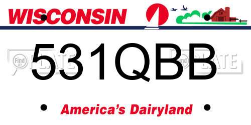 531QBB Wisconsin License Plate