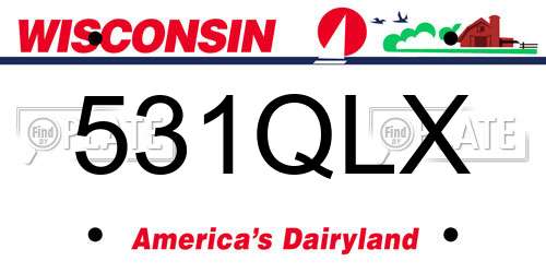 531QLX Wisconsin License Plate