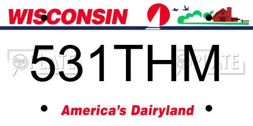 531THM Wisconsin License Plate