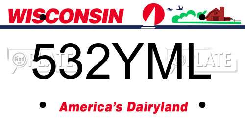 532YML Wisconsin License Plate