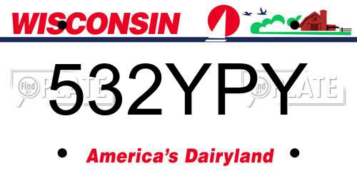 532YPY Wisconsin License Plate