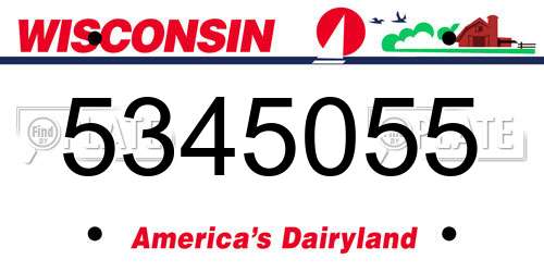 5345055 Wisconsin License Plate