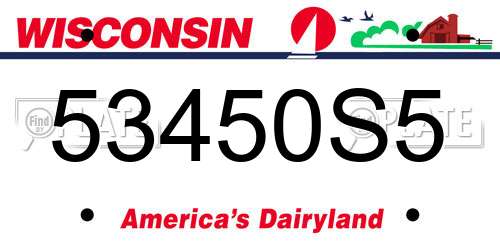 53450S5 Wisconsin License Plate