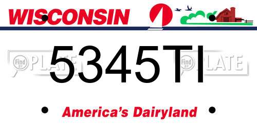 5345TI Wisconsin License Plate