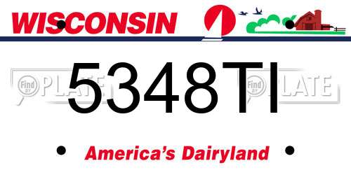 5348TI Wisconsin License Plate