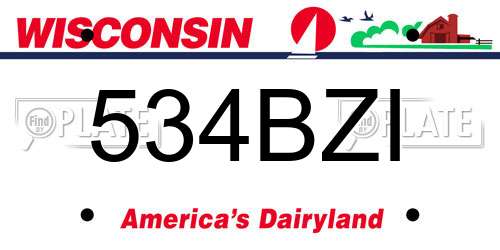 534BZI Wisconsin License Plate