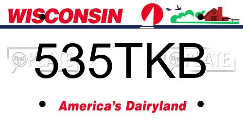 535TKB Wisconsin License Plate