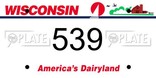 539 Wisconsin License Plate