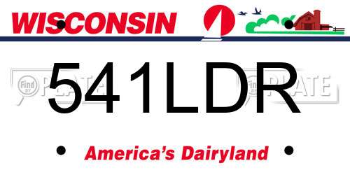 541LDR Wisconsin License Plate