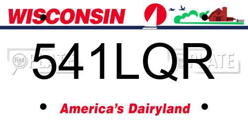 541LQR Wisconsin License Plate