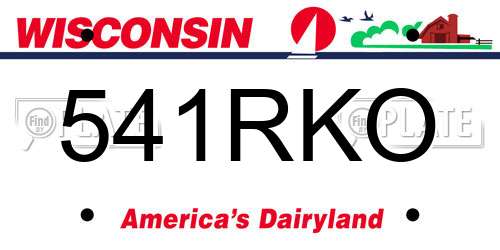 541RKO Wisconsin License Plate
