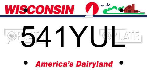541YUL Wisconsin License Plate