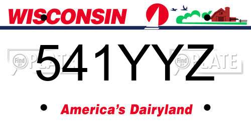 541YYZ Wisconsin License Plate