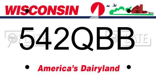 542QBB Wisconsin License Plate