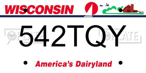 542TQY Wisconsin License Plate