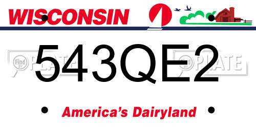 543QE2 Wisconsin License Plate