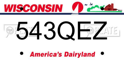 543QEZ Wisconsin License Plate