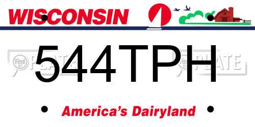 544TPH Wisconsin License Plate