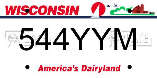 544YYM Wisconsin License Plate