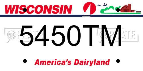 5450TM Wisconsin License Plate