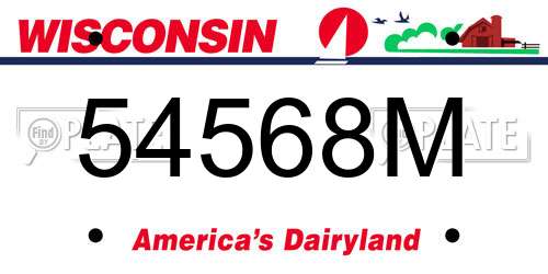 54568M Wisconsin License Plate