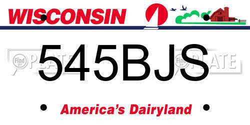 545BJS Wisconsin License Plate