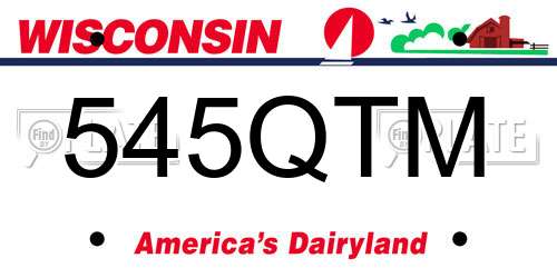 545QTM Wisconsin License Plate