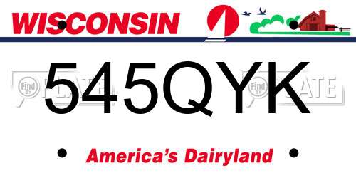 545QYK Wisconsin License Plate