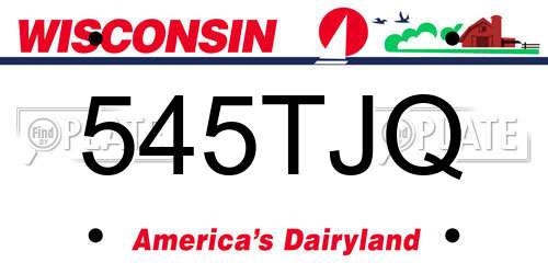 545TJQ Wisconsin License Plate