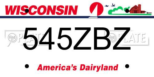 545ZBZ Wisconsin License Plate