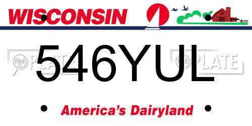 546YUL Wisconsin License Plate