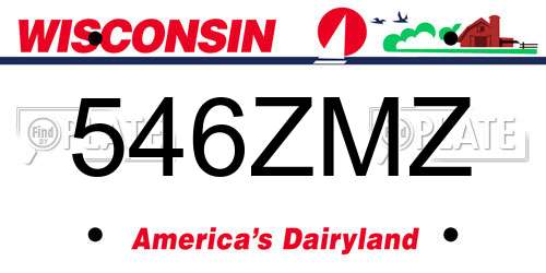 546ZMZ Wisconsin License Plate