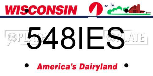 548IES Wisconsin License Plate