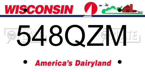 548QZM Wisconsin License Plate