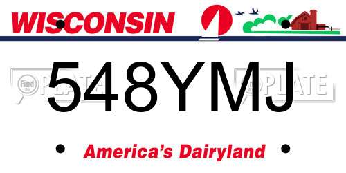 548YMJ Wisconsin License Plate
