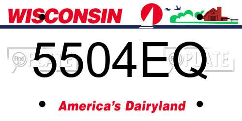 5504EQ Wisconsin License Plate