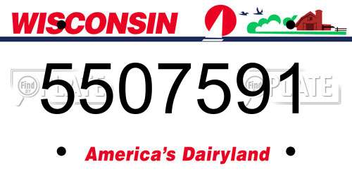 5507591 Wisconsin License Plate